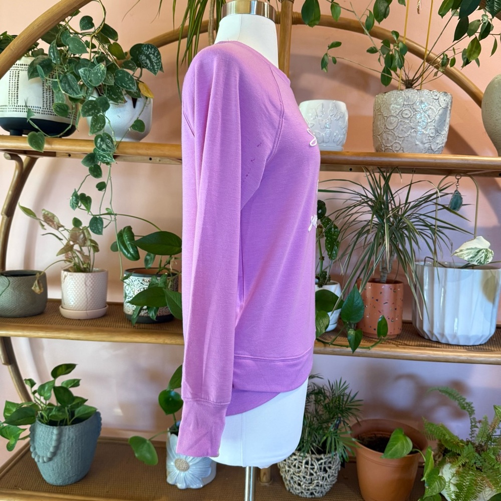 Workshop Republic Clothing See You At Sunset Purple Graphic Sweatshirt XS NWT - Picture 3 of 7
